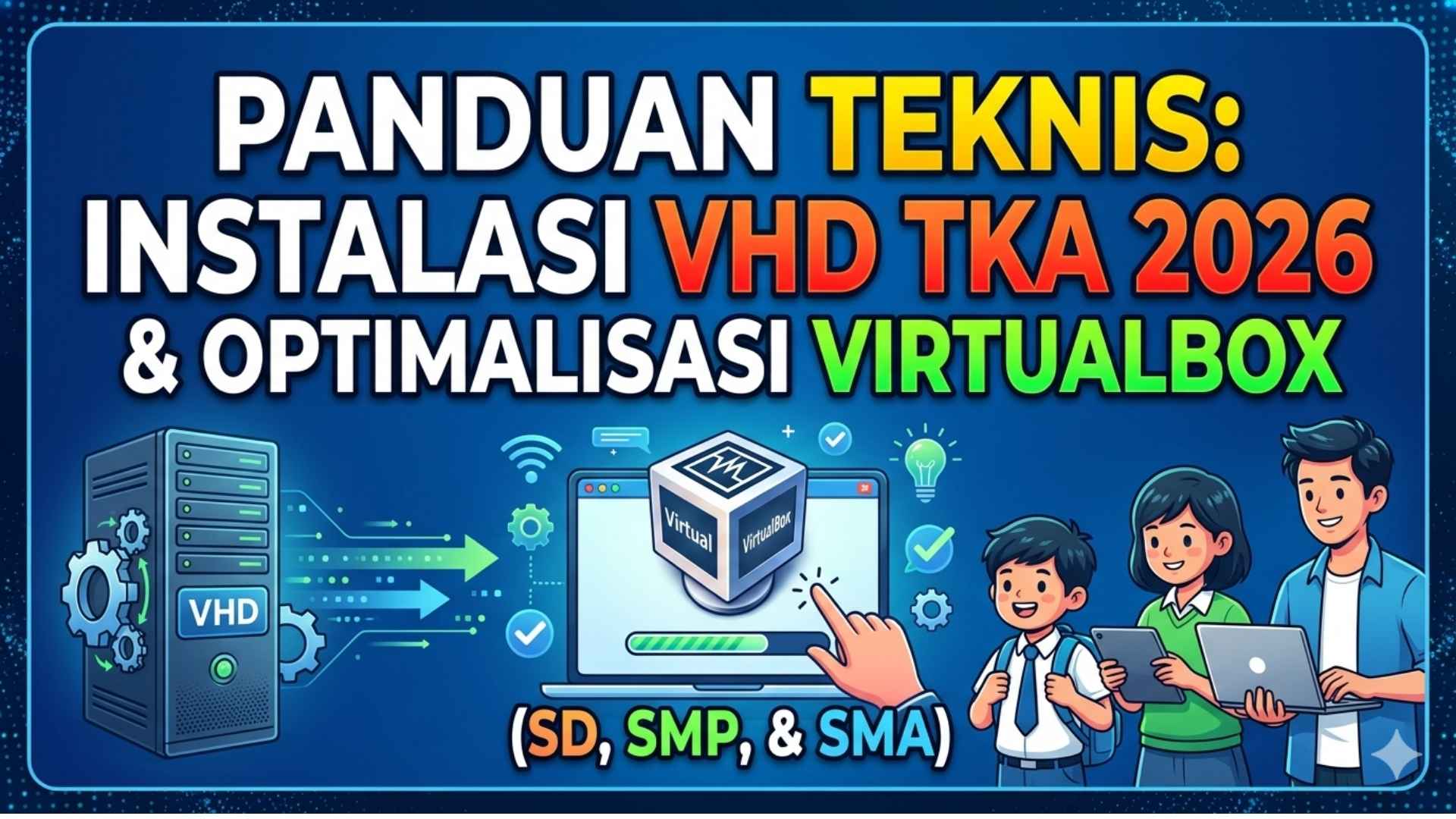 Panduan Teknis: Instalasi VHD TKA 2026 & Optimalisasi VirtualBox (SD, SMP, & SMA)
