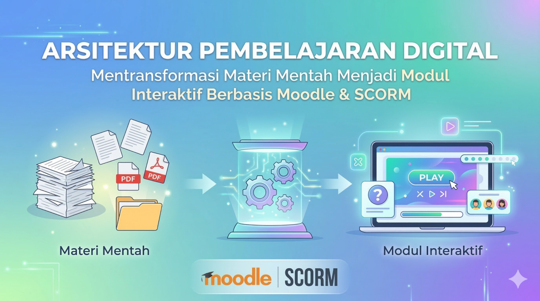 Arsitektur Pembelajaran Digital: Mentransformasi Materi Mentah Menjadi Modul Interaktif Berbasis Moodle & SCORM