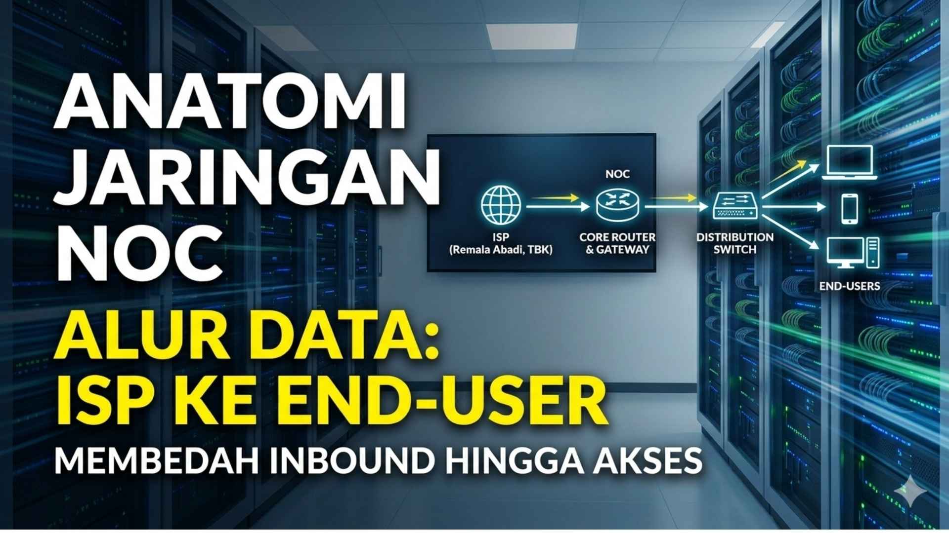 Anatomi Jaringan NOC: Membedah Alur Data dari Inbound ISP hingga End-User